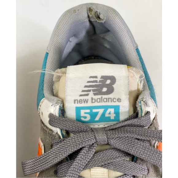 New Balance All Coast Shoe's Men's Sneakers AM574PGO (Grey/Orange), size 10.5 - Picture 6 of 12